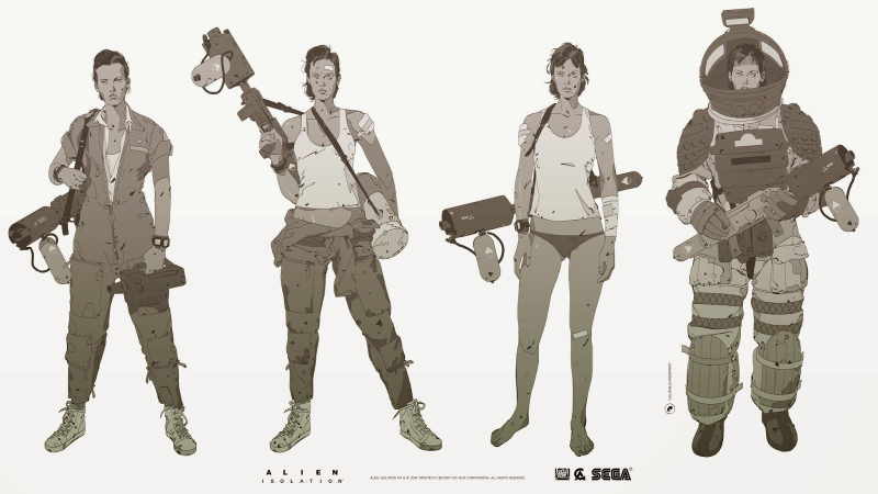 Illustration for article titled Alien: Isolation's Character Art Is Just The Best